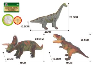 Dinosaurus měkký 3 druhy 42 cm - VÝPRODEJ