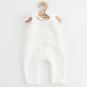 Kojenecké mušelínové lacláčky New Baby Soft dress béžová - 62 (3-6m) - VÝPRODEJ