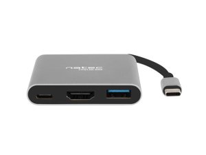 Natec multiport adaptér Fowler MINI USB-C PD, USB 3.0, HDMI 4K - VÝPRODEJ