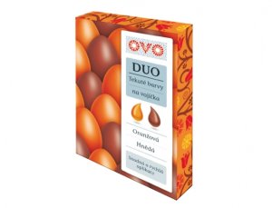 Barva na vajíčka OVO DUO oranžovo-hnědá 2x20ml - VÝPRODEJ