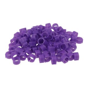 Kroužky zámkové plast 16 mm, fialová - VÝPRODEJ
