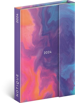 Týdenní magnetický diář Sunset 2024, 11 × 16 cm - VÝPRODEJ