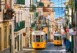 CASTORLAND Puzzle Lisabonské tramvaje, Portugalsko 1000 dílků - VÝPRODEJ