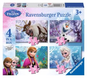 RAVENSBURGER Puzzle Ledové království 4v1 (12,16,20,24 dílků) - VÝPRODEJ