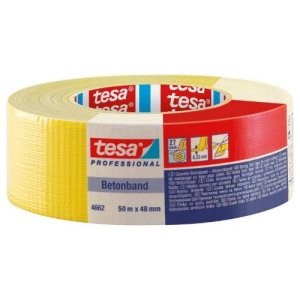 Páska opravná textilní 4662 Betonband, 50 m x 48 mm, žlutá - VÝPRODEJ