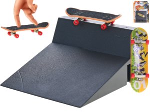 Skateboard 9,5 cm kov s rampou - VÝPRODEJ