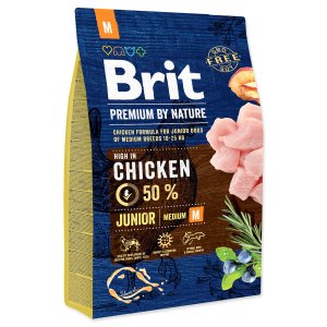 Krmivo Brit Premium by Nature Junior M 3kg - VÝPRODEJ