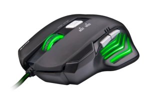 C-TECH herní myš Akantha (GM-01G), herní, zelené podsvícení, 2400DPI, USB - VÝPRODEJ