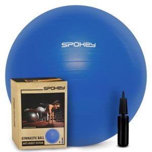 Spokey FITBALL Gymnastický míč 75 cm včetně pumpičky, modrý - VÝPRODEJ