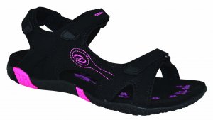 Boty dámské LOAP CAFFA sandály černo/růžové - 36 - VÝPRODEJ