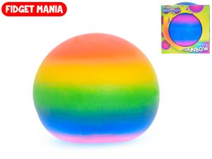 Fidget gigantický míček strečový 14 cm duhový - mix variant či barev - VÝPRODEJ