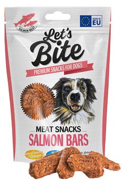 Brit Let's Bite Meat Snacks Salmon Bars 80g - VÝPRODEJ