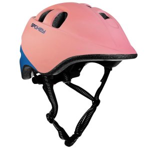 Spokey CHERUB Dětská cyklistická přilba IN-MOLD, 52-56 cm, růžovo-modrá - VÝPRODEJ