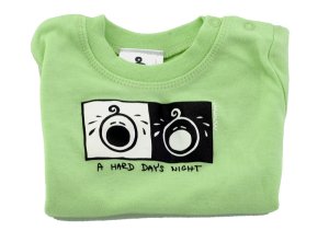 Dětské tričko Mayaka s krátkým rukávem A Hard Day´s Night - zelené Vhodné pro věk 6-12 měsíců - VÝPRODEJ