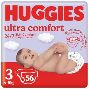 HUGGIES® Ultra Comfort Jumbo Pleny jednorázové 3 (4-9 kg) 56 ks - VÝPRODEJ