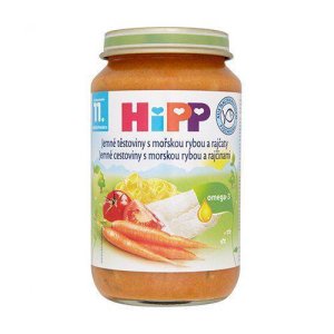 HiPP Jemné těstoviny s mořskou rybou a rajčaty 220 g - VÝPRODEJ