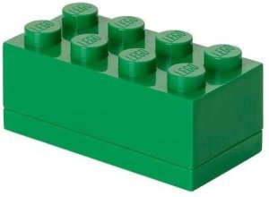 Úložný box LEGO Mini 8 - tmavě zelený - VÝPRODEJ
