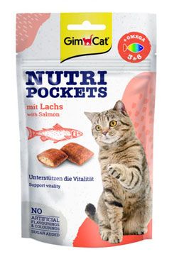 Gimcat Nutri Pockets s lososem  60 g - VÝPRODEJ