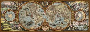 HEYE Panoramatické puzzle Mapa světa (polokoule) 6000 dílků - VÝPRODEJ