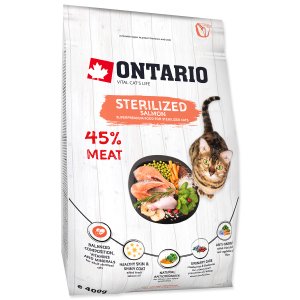 ONTARIO Cat Sterilised Salmon - VÝPRODEJ