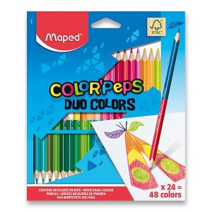 Pastelky Maped Color'Peps Duo oboustranné pastelky, 48 barev - VÝPRODEJ