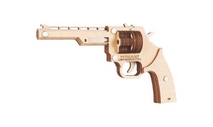 Woodcraft Dřevěné 3D puzzle Zbraň na gumičky Revolver - VÝPRODEJ