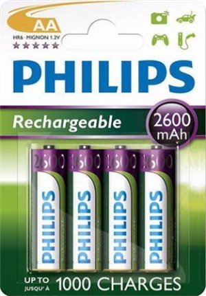 Philips baterie AA 2600mAh MultiLife, NiMh - 4ks - VÝPRODEJ