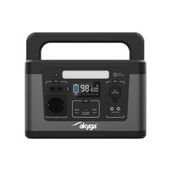 Akyga Přenosná elektrocentrála 600W / 461Wh, CEE 7/3 + USB-C PD 100W + 2x USB-A QC 3.0 - VÝPRODEJ