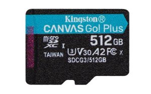 Kingston Canvas GO! Plus microSD 512 GB bez adaptéru - VÝPRODEJ