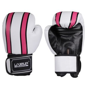 Boxing gloves zápasové boxovací rukavice bílá-červená hmotnost 10 oz - VÝPRODEJ