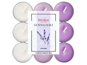 Bolsius Sensilight Čajové 9ks Lavender tříbarevné, vonné svíčky - VÝPRODEJ