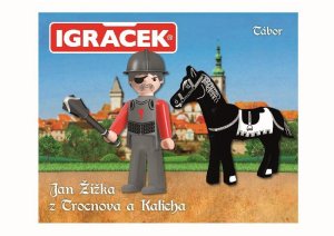 Igráček - Jan Žižka z Trocnova a Kalicha - figurka, kůň a zbroj - VÝPRODEJ