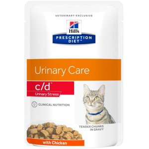 Hill's Prescription Diet Feline C/D kaps. Chicken Urinary Stress 12 x 85 g - VÝPRODEJ