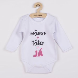 Body s potiskem New Baby máma plus táta rovná se JÁ - 74 (6-9m) - VÝPRODEJ