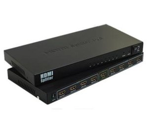 PremiumCord HDMI splitter 1-8 portů kovový s napájecím adaptérem, 4K, 1080p, 3D - VÝPRODEJ