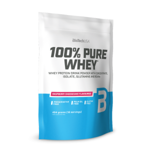 BioTech 100% Pure Whey 454 g raspberry cheesecake - VÝPRODEJ