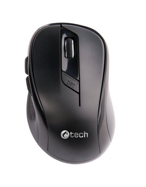 C-TECH Myš WLM-02/Ergonomická/Optická/Pro praváky/1 600 DPI/Bezdrátová USB/Černá - VÝPRODEJ