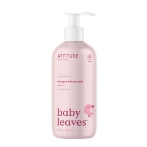 ATTITUDE Dětské tělové mýdlo a šampon 2v1 Baby leaves bez vůně 473 ml - VÝPRODEJ