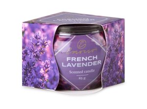 Emocio Sklo Dekor 70x62 mm French Lavender, vonná svíčka - VÝPRODEJ