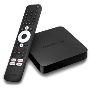 THOMSON android box 240G/ 4K Ultra HD/ H.265/HEVC/ HDR10/ NETFLIX/ HBO/ Disney+/ HDMI/ USB/ LAN/ Wi-Fi/ BT/ Android TV12 - VÝPRODEJ