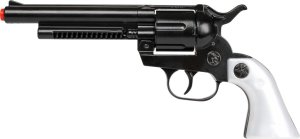 Kovbojský revolver kovový černý 12 ran - VÝPRODEJ