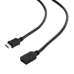 Gembird kábel HDMI (M) na HDMI (F) High speed, s Ethernetom, predlžovací, 3 m, čierny - VÝPRODEJ