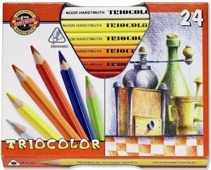 KOH-I-NOOR Trojhranné pastelky 3154 Triocolor silné 24 ks - VÝPRODEJ