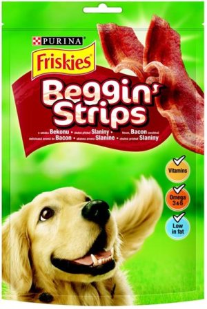 Friskies pochoutka pes Snack Beggin Strips bacon 120g - VÝPRODEJ