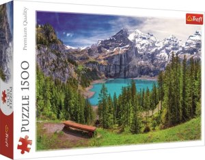 Trefl Puzzle Jezero Oeschinen, Alpy / 1500 dílků - VÝPRODEJ