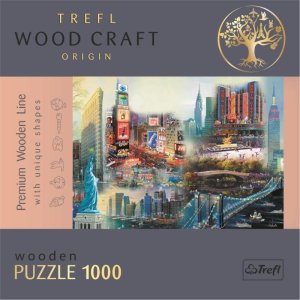 Trefl Wood Craft Origin Puzzle Koláž New York 1000 dílků - VÝPRODEJ