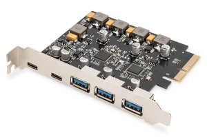 Digitus USB 3.1 přídavná karta PCI Express 2x USB-C + 3x USB A - VÝPRODEJ