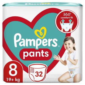 PAMPERS Pleny kalhotkové Active Baby Pants vel. 8 (32 ks) 19+ kg - VÝPRODEJ
