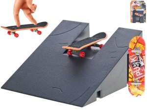 Skateboard 9,5 cm kov s rampou - VÝPRODEJ
