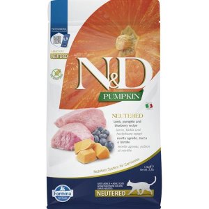 N&D PUMPKIN Cat GF Lamb & Blueberry Neutered Adult 1,5 kg - VÝPRODEJ